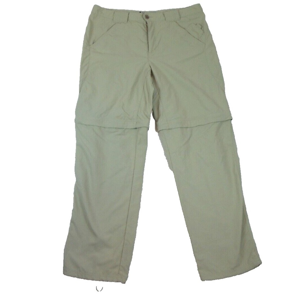 Columbia Titanium Convertible Hiking Pants Womens 10 Regular Khaki Tan Zip Off